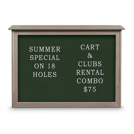 United Visual Products Outdoor Enclosed Combo Board, 72"x36", Bronze Frame/Black & Black UVCB7236ODBZ-BLACK-BLACK